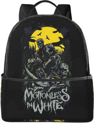 Motionless Rock In White Unisex Casual Backpack Lightweight Travel Bag Classic Laptop Daypack Backpack Men Women