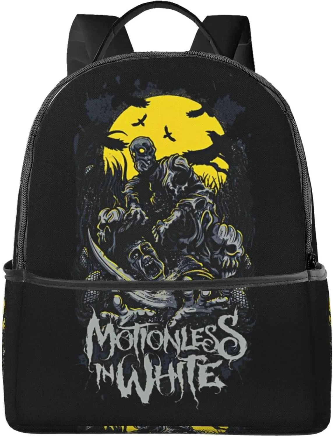 Motionless Rock In White Unisex Casual Backpack Lightweight Travel Bag Classic Laptop Daypack Backpack Men Women