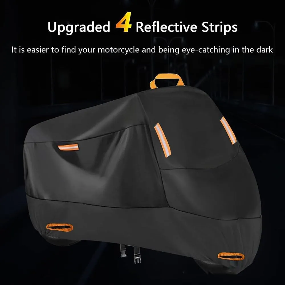 Motorcycle Covers Custom for Royal Enfield Bullet Meteor Classic 350 500 650 Continental GT 535, All Season Durable Waterproof Protection Scooter Cover with Lock-Holes Storage Bag, Outdoor Accessories