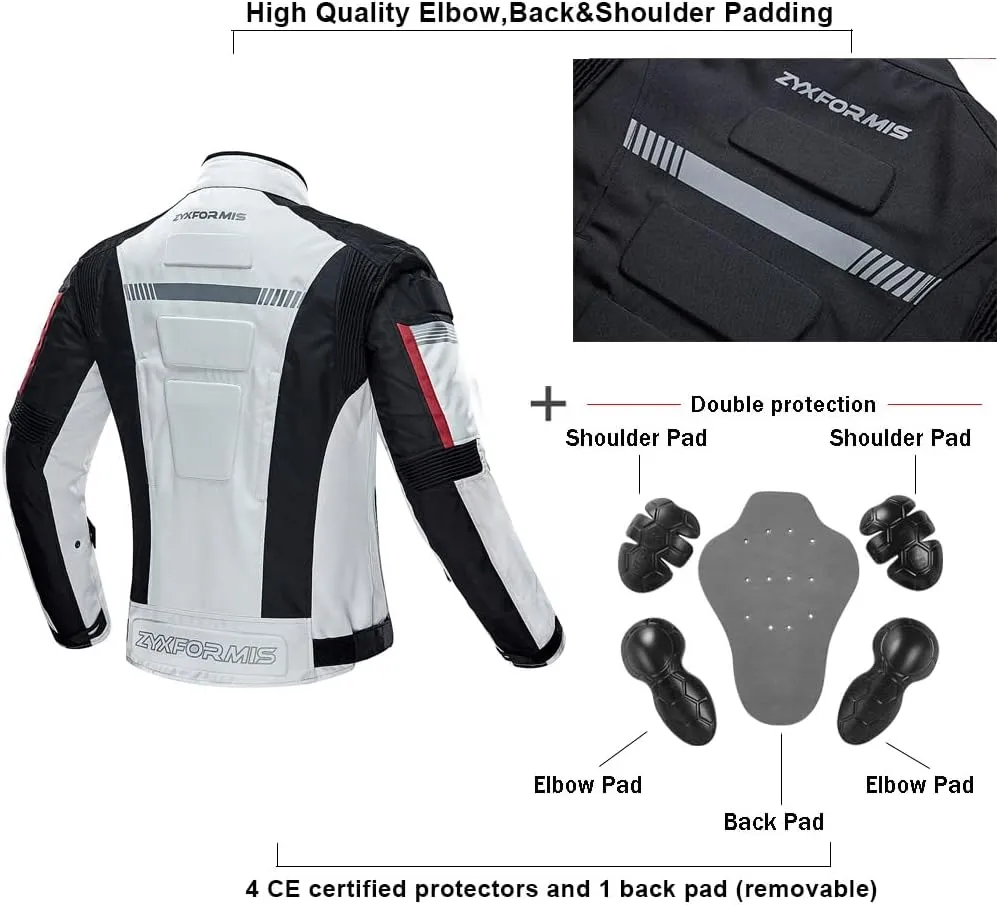 Motorcycle Jacket Motorbike Biker Waterproof Jackets Windproof Full Body Protective Gear Armoured Summer Winter for Men