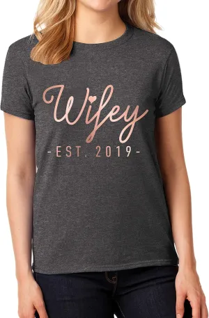 Mrs Mr Shirt Matching Just Married Newlywed Tee Custom Hubby Wifey His and Her Outfits