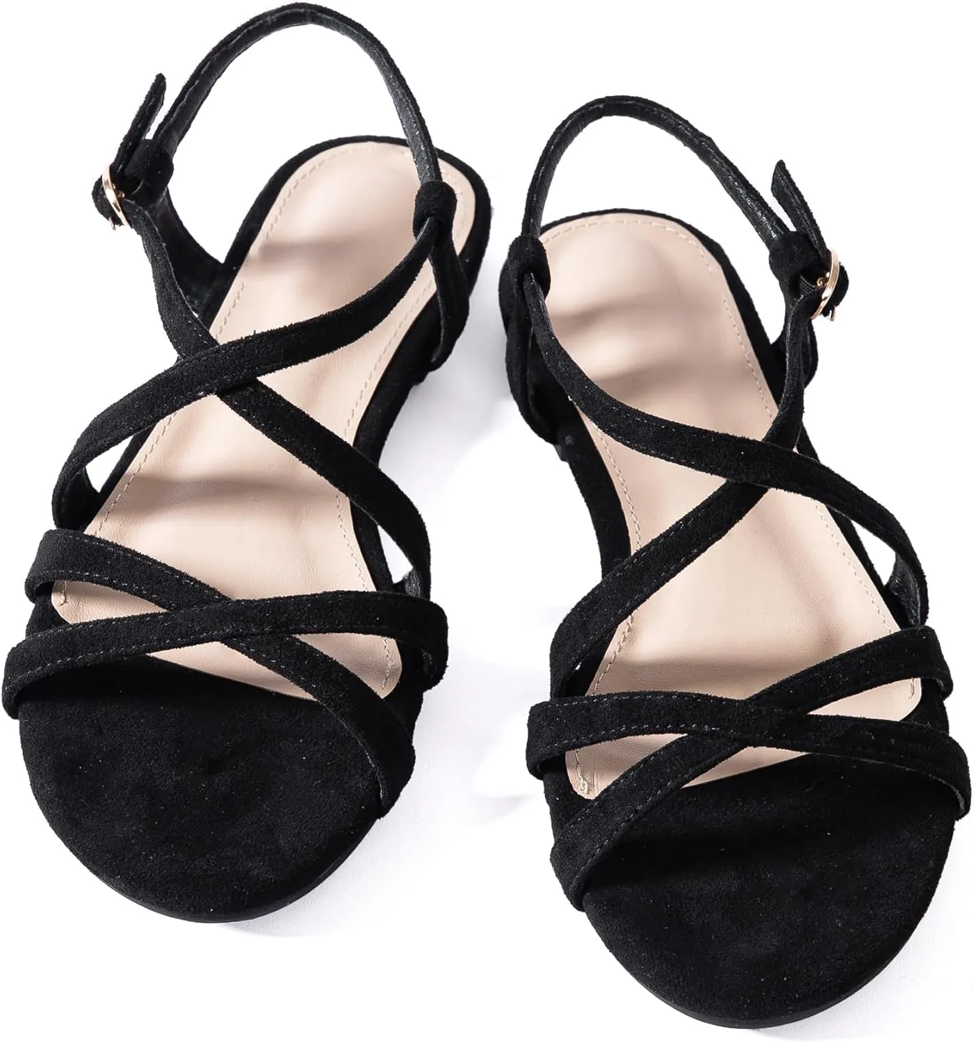 Mtzyoa Women Flat Sandals Summer Gladiator Adjustable Ankle Strappy Dressy Cross Vacation Comfort Cushioning Leather Non-Slip Casual Party Trendy