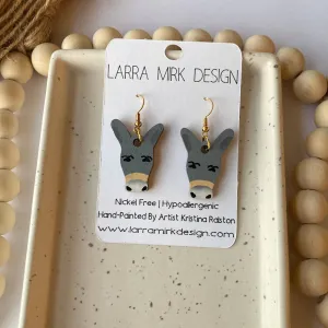 Mule Love Earrings by Larra Mirk Design | Gray
