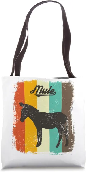 Mule Retro 70s Vintage Farm Animal Tote Bag