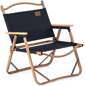 Naturehike Camping Chair, Foldable Chair for Outdoor Garden, Small Black