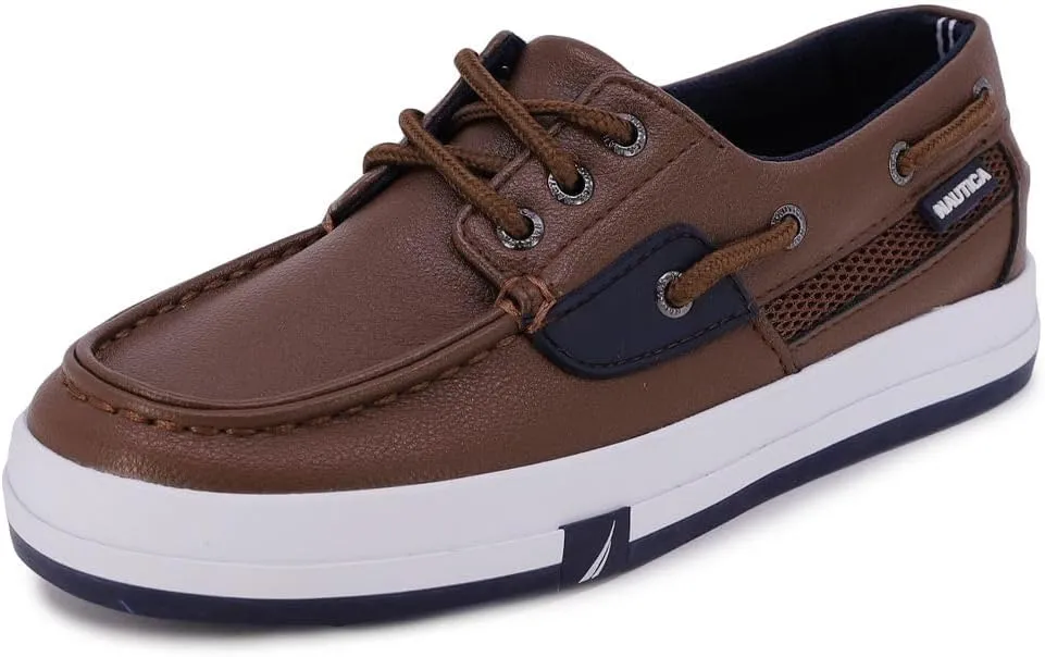 Nautica Kid's Spinnaker Youth Boat Shoe Casual Loafer 2 Eye Lace (Little Kid/Big Kid)