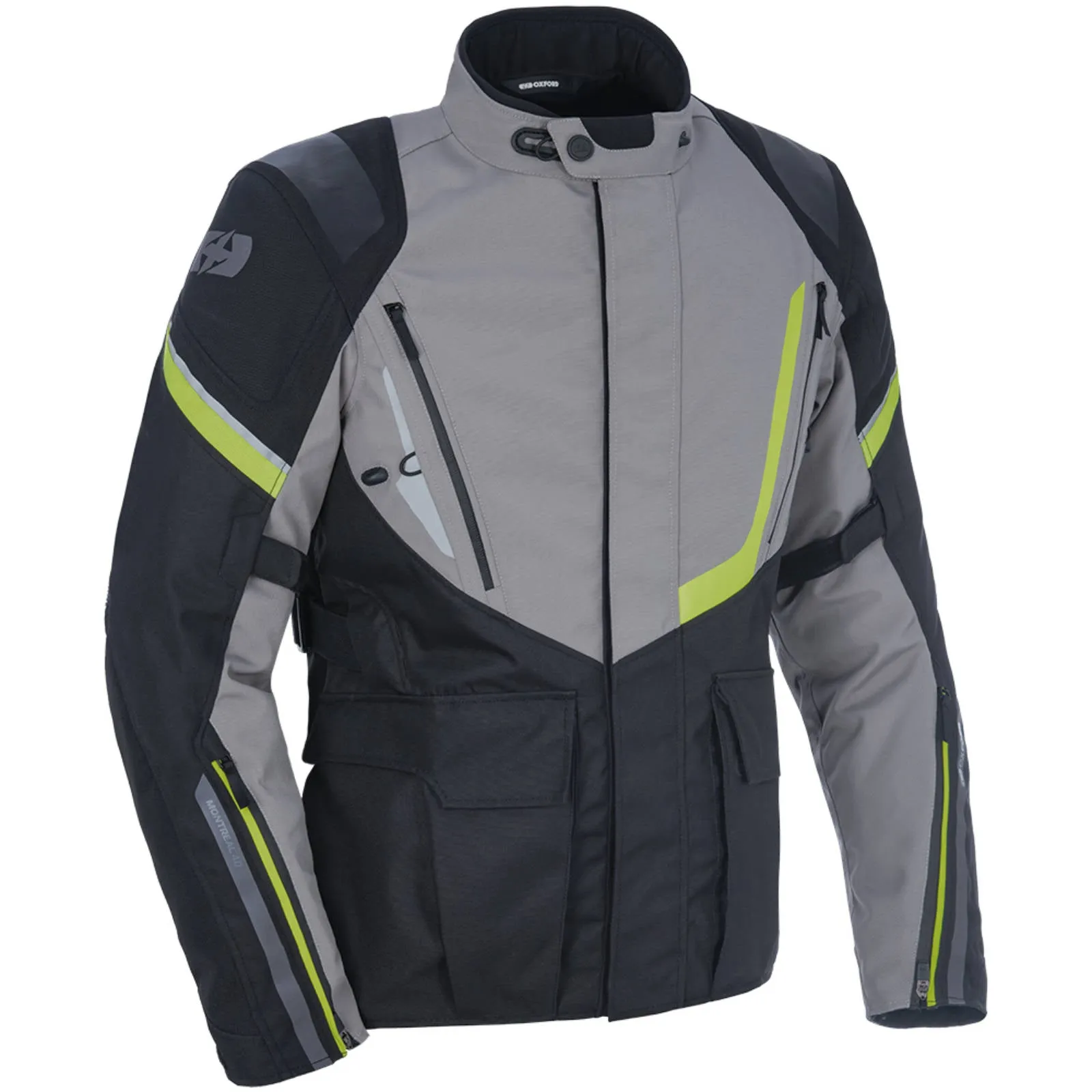 New OXFORD Montreal 4.0 Dry2Dry Jacket - Black / Grey / Fluro (XL) #OXTM201105XL