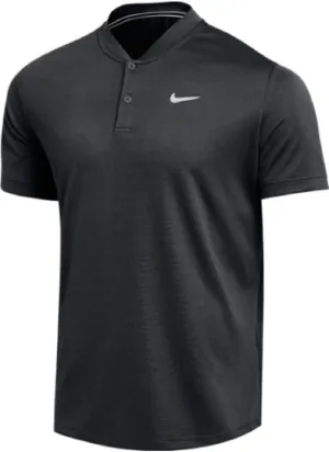 Nike Mens DRI-FIT Blade Polo (Small, Black)