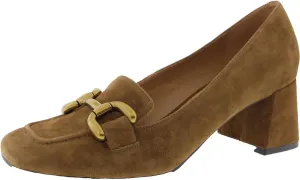 Nine West Womens Veepe Embellished Suede Loafer Heels