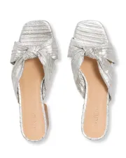 Nude Footwear -Georgie Silver 4cm Short Heel
