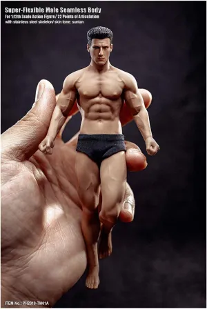OBEST 1/12 Male Body 6 inch TBLeague Action Figure Full Set-Silicone Body Head Underwear-1/12 Scale Super Flexible Male Dolls for Arts/Drawings/Photography F Mezco SHF ML(PH2019-TM01A) (JH6N)