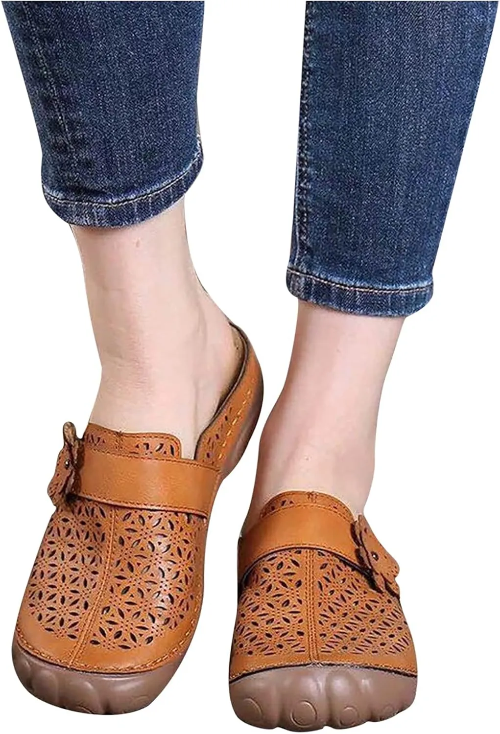 oiangi Clogs for Womens Summer Sandals,Fashion Backless Non Slip Outdoor Slippers Soft Comfortable Casual Beach Shoes