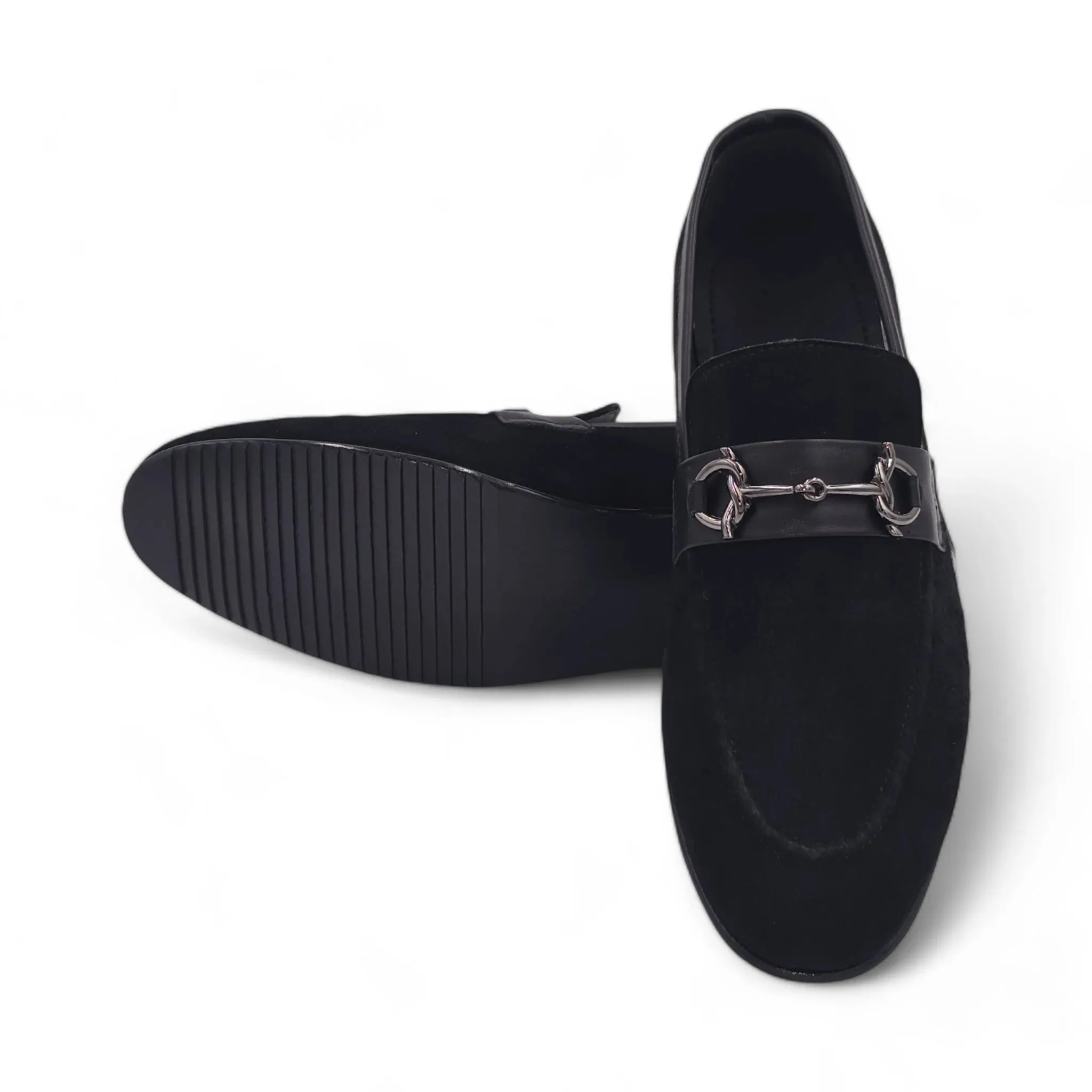 OK-3004 Dark Suede Leather Loafer