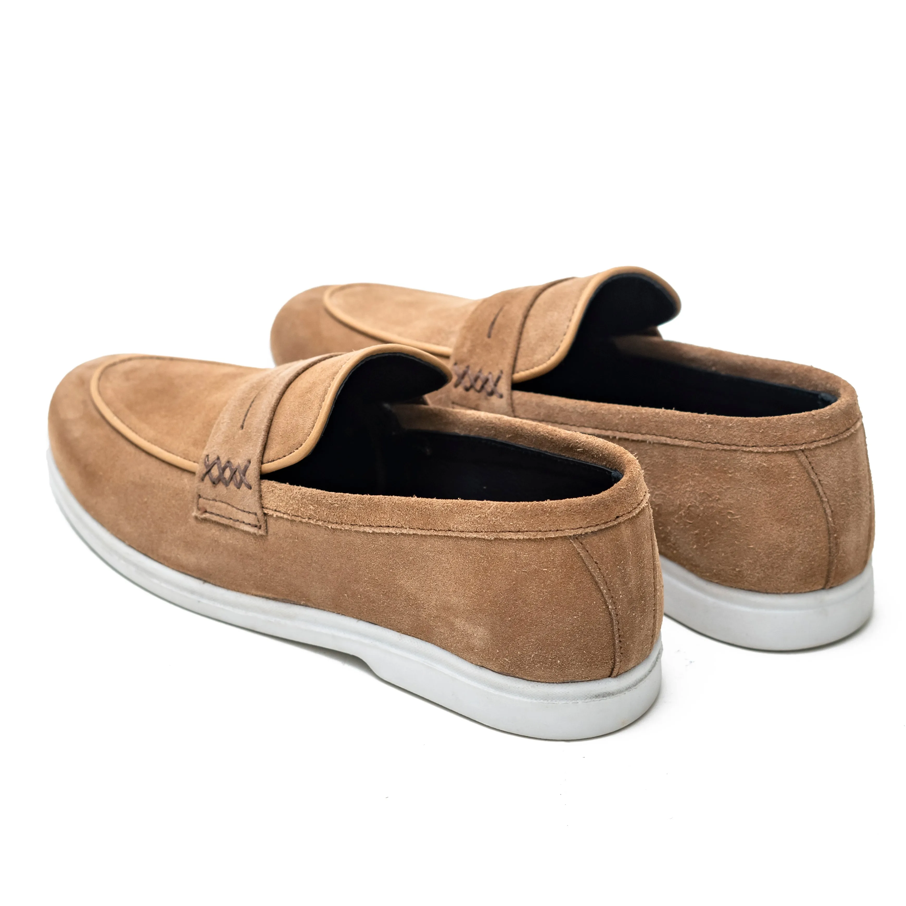 OK-3014 Brown Suede Leather Loafer