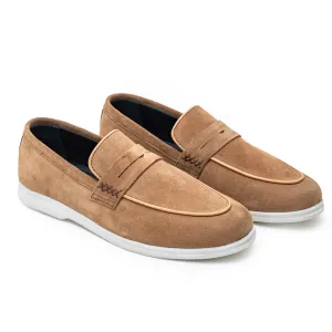 OK-3014 Brown Suede Leather Loafer
