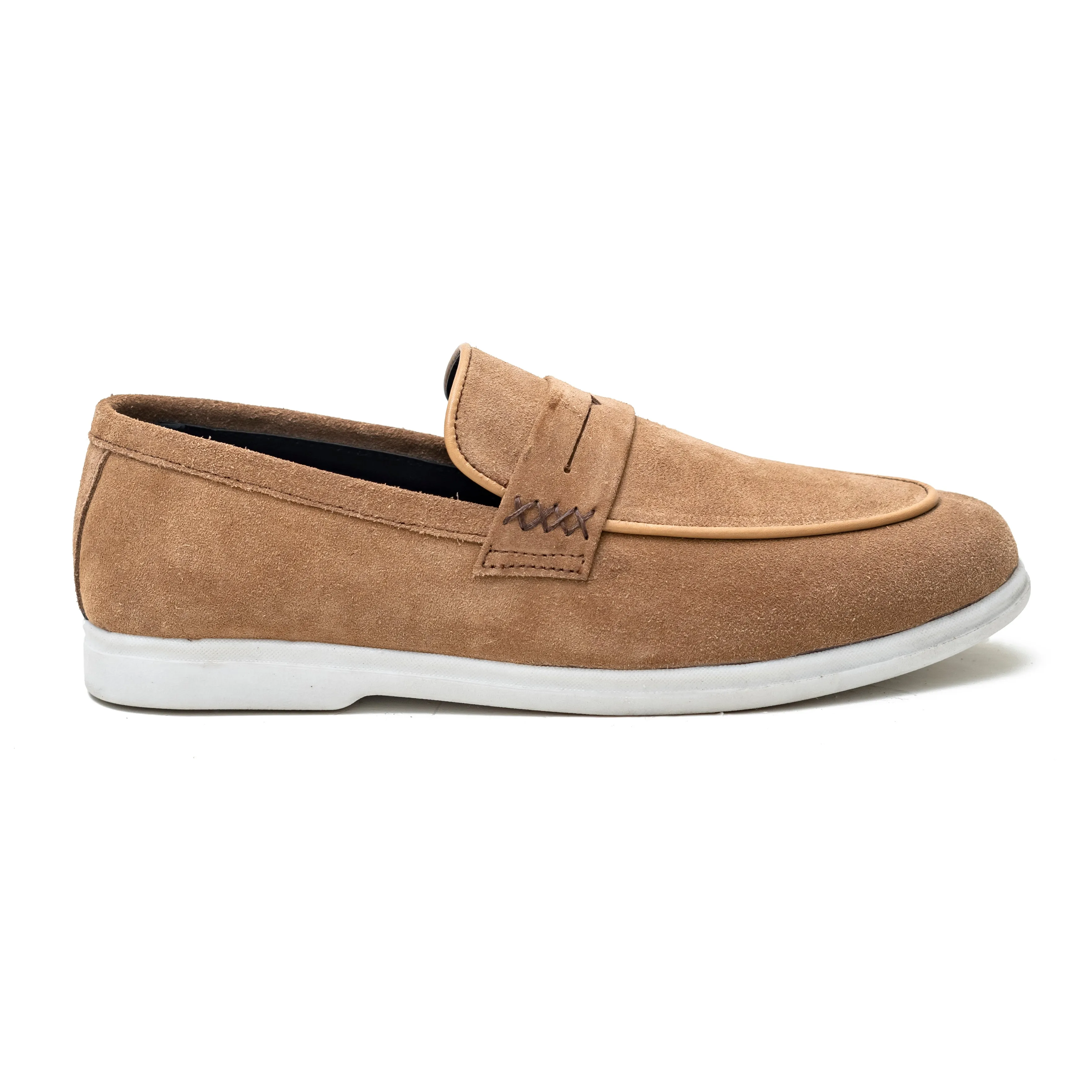OK-3014 Brown Suede Leather Loafer