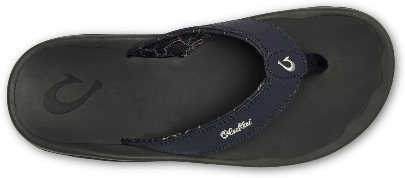 OLUKAI Ohana Men's Beach Sandals, Water Resistant Flip Flops, Arch Support & Comfort Fit, Lightweight & Durable, Enhanced Grip & Traction