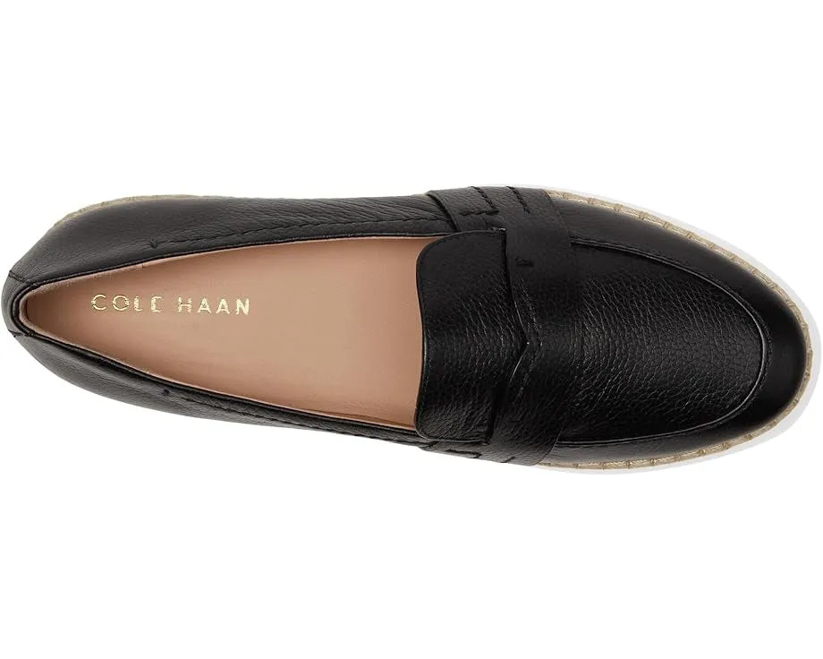 On Black Haan Discounted coupons Cloudfeel Montauk Rounded Leather Best-seller Slip Flats Espadrilles Cole Toe