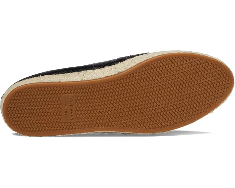 On Black Haan Discounted coupons Cloudfeel Montauk Rounded Leather Best-seller Slip Flats Espadrilles Cole Toe