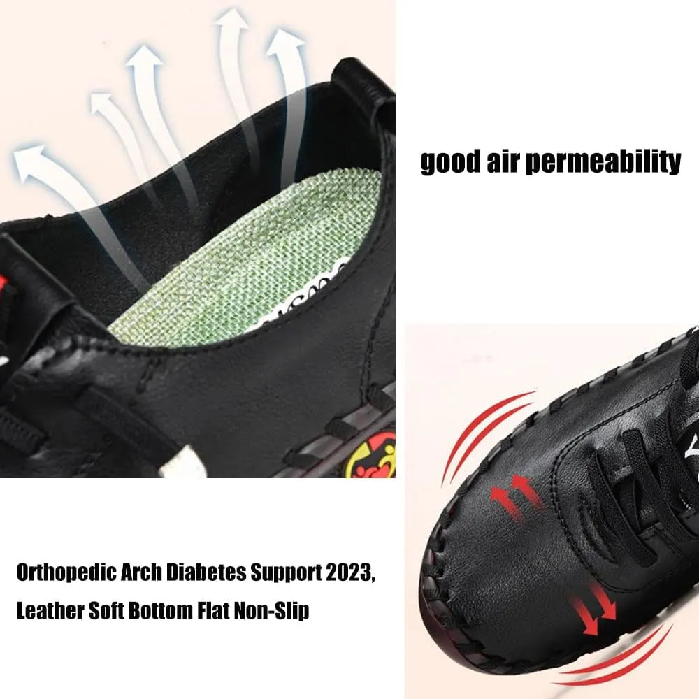 Ortho Stride Plus Shoes for Women, Ultra Soft Orthopedic Shoes, Breathable Round Head Soft Bottom Non-Slip Flat Shoes