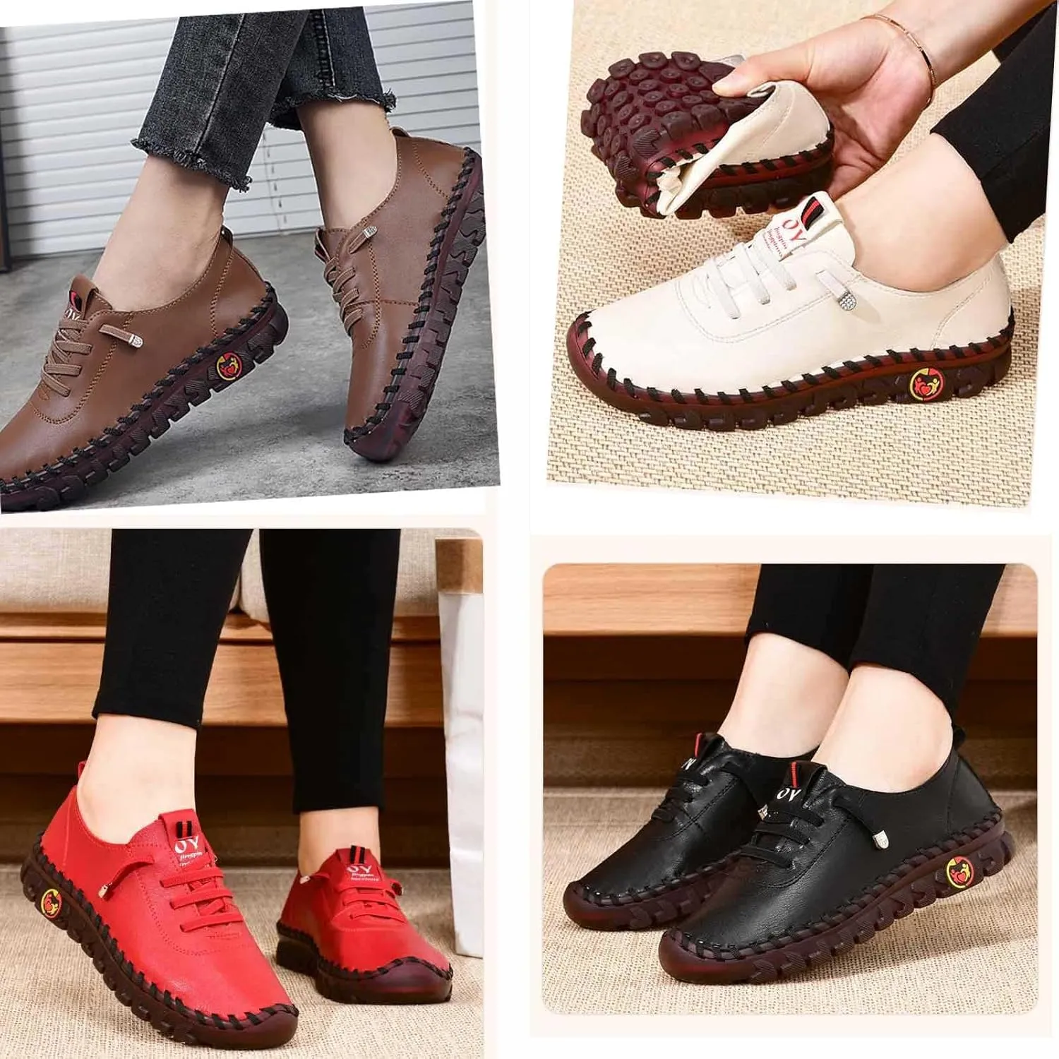 Ortho Stride Plus Shoes for Women, Ultra Soft Orthopedic Shoes, Breathable Round Head Soft Bottom Non-Slip Flat Shoes