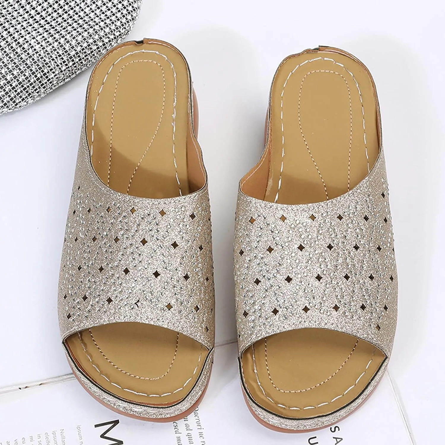 Orthopedic Slides for Women with Arch Support Summer Sandals Comfortable Walking Shoes Lightweight Adjustable Straps Beach Casual Outdoor Recovery Footwear