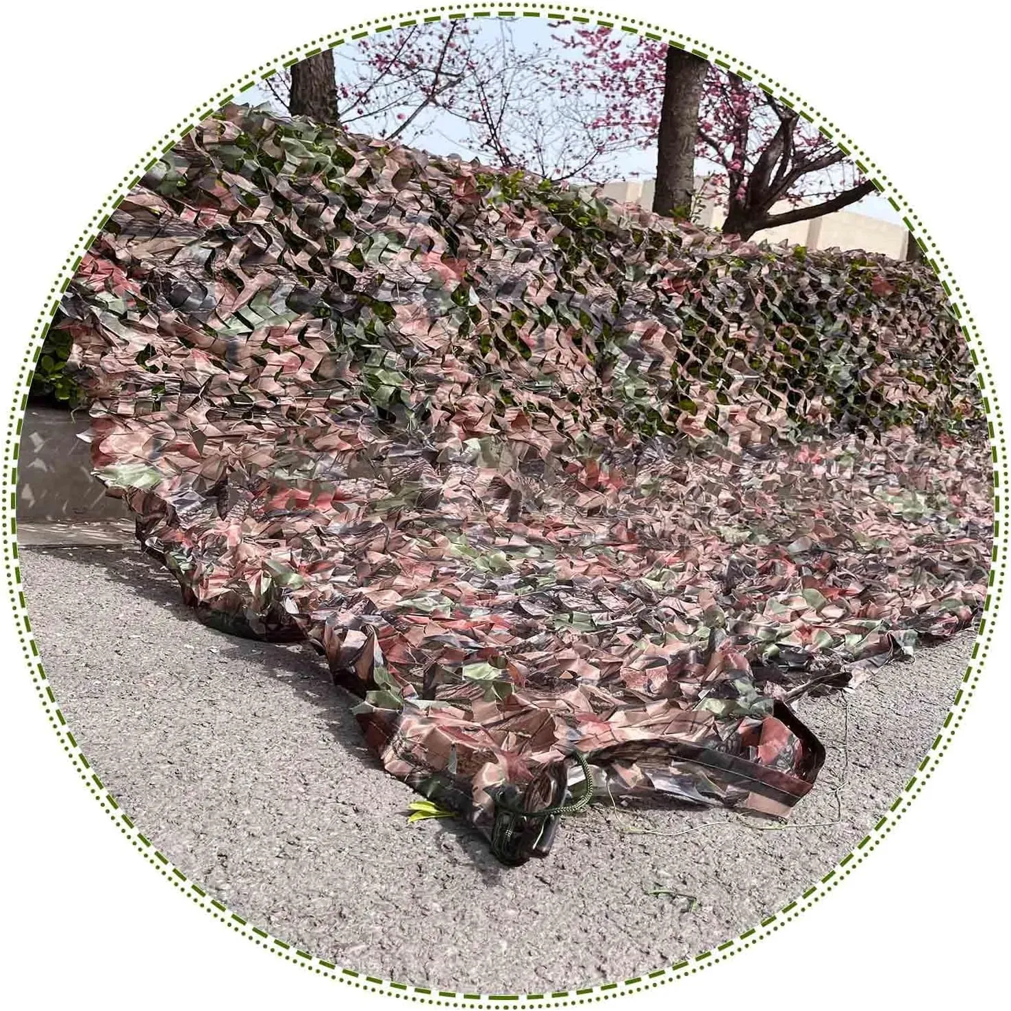Outdoor Camo Net, Reinforced Camouflage Netting, 2x4m 3x6m 4x8m 5x10m Sunblock Shade Net, Camouflage Net for Military Decoration/Hunting,cp-3x5m/9.8 * 16.4ft