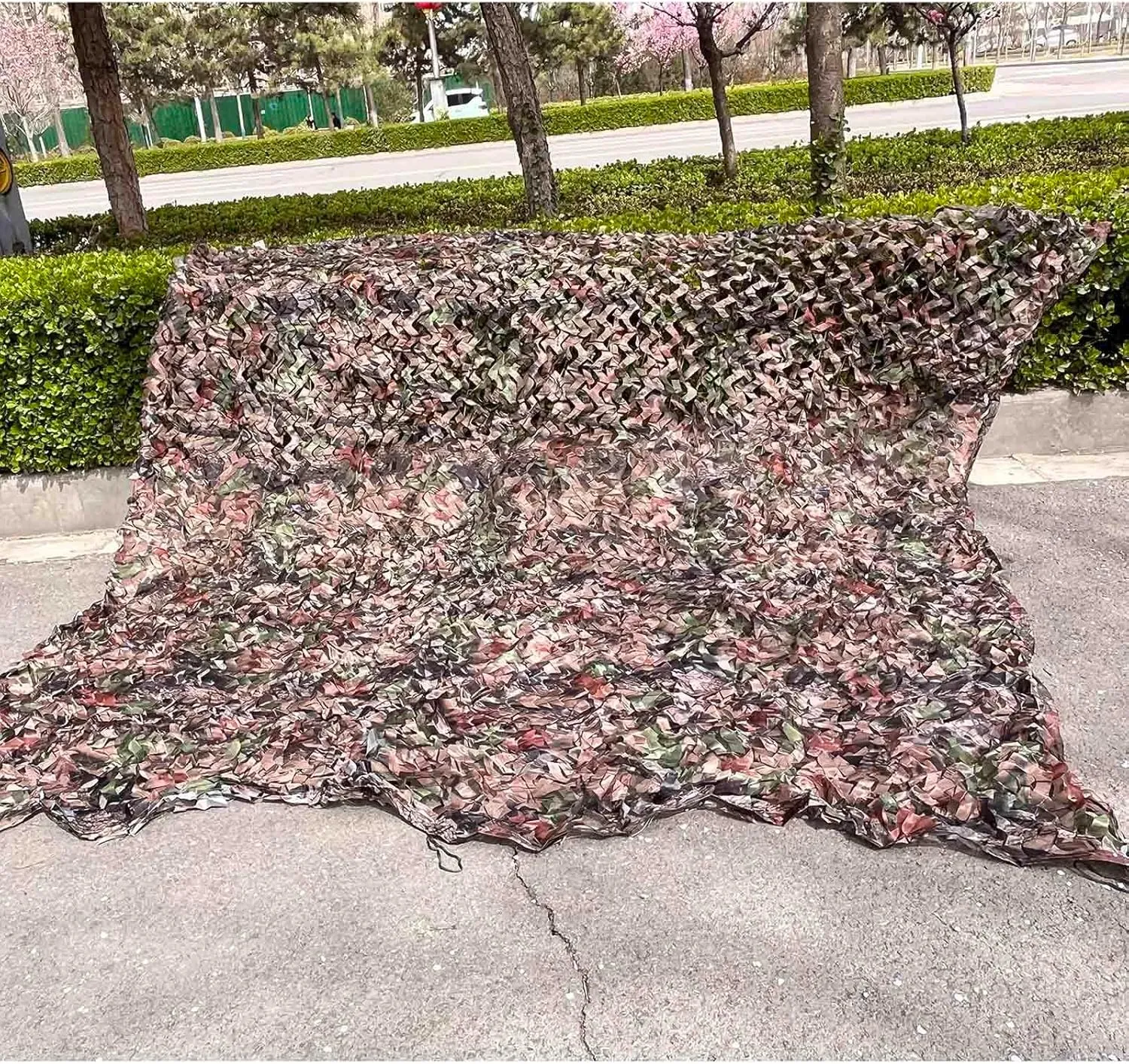 Outdoor Camo Net, Reinforced Camouflage Netting, 2x4m 3x6m 4x8m 5x10m Sunblock Shade Net, Camouflage Net for Military Decoration/Hunting,cp-3x5m/9.8 * 16.4ft