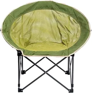 Outdoor Folding Chair Camp Chair Leisure Backrest Round Chairs Camping Moon Chair Portable Outdoor Recliner