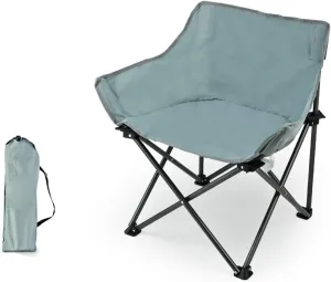 Outdoor Folding Chair, Moon Chair, Portable Recliner, Picnic Chair, Camping Chair, Beach Chair, Fishing Stool(Blue), 18.1inx18.1inx25.6in, 3589641