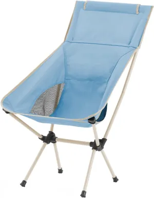Outdoor Folding Moon air, Recliner with Backrest, Ultra- Light Bea air, with Storage Bag (Color : Mengbao Blue)