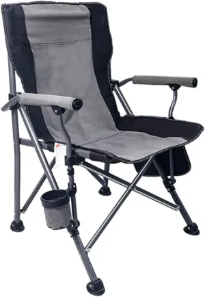 Outdoor Portable Folding Chair Leisure Camping Beach Chair Thick Steel Pipe 600D Oxford Cloth Non-Slip Foot Pad Mesh Cup Holder