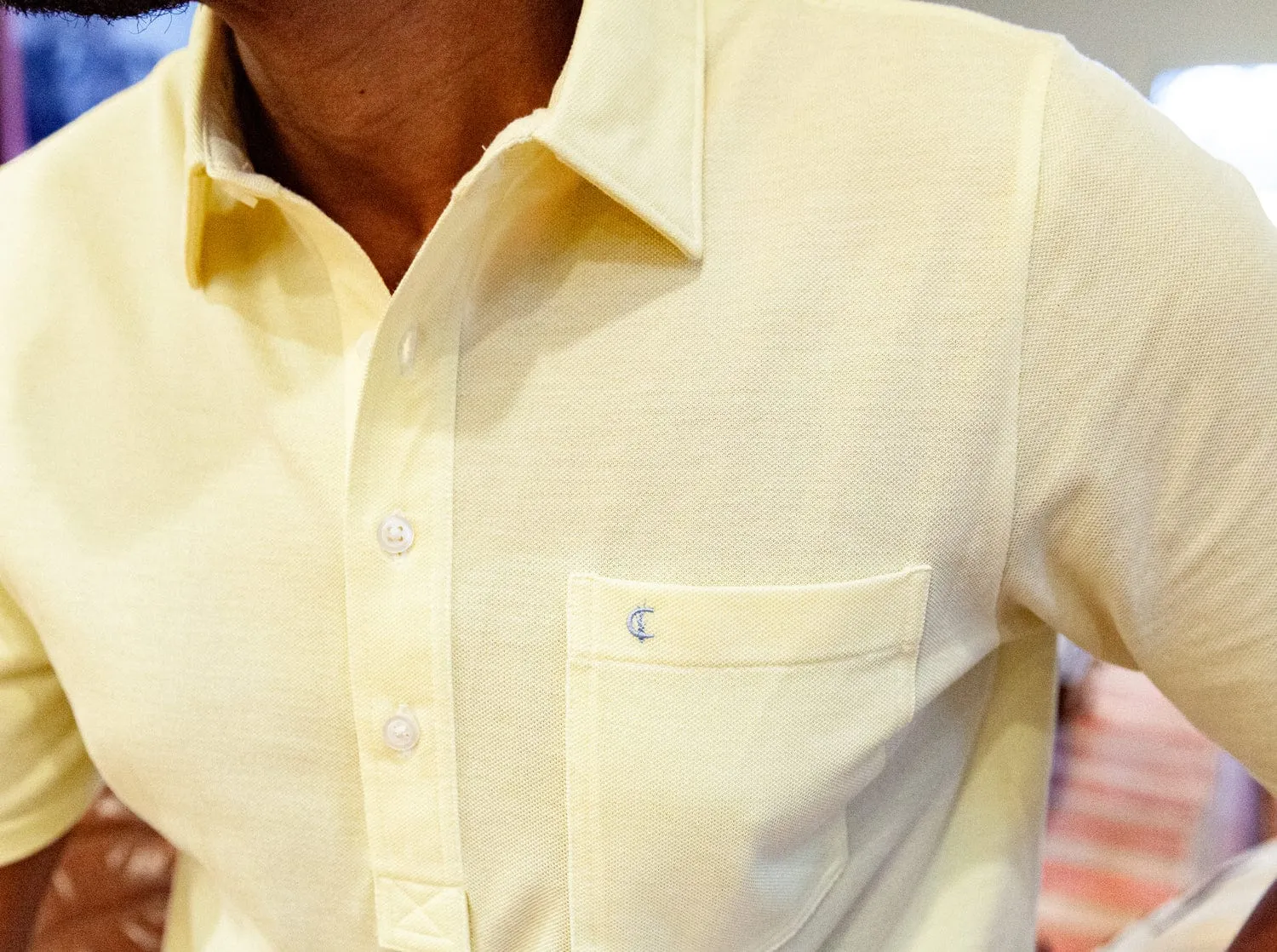 Oxford Pique Players Shirt - Lemon
