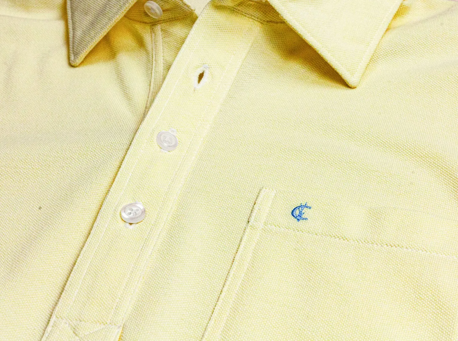 Oxford Pique Players Shirt - Lemon