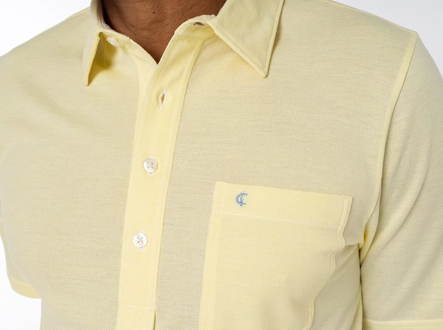 Oxford Pique Players Shirt - Lemon
