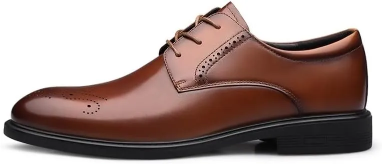 Oxford Shoes for Men's Lace Up Comfort Orthopedic Brogue Waterproof Leather Non Slip Casual