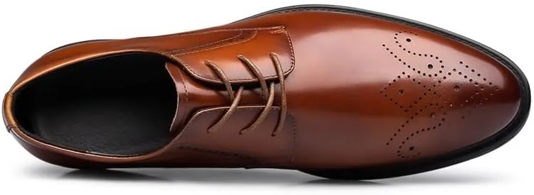 Oxford Shoes for Men's Lace Up Comfort Orthopedic Brogue Waterproof Leather Non Slip Casual