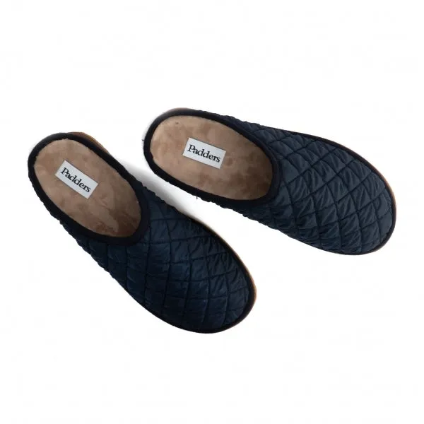 Padders THETIS Womens (EE Fit) Mule Slippers Navy