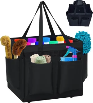 Paterr Hot Tub Chemical Storage Bag for Adults Spa Accessories Chemical Storage Holds All Hot Tub and Spa Chemicals Accessories Caddy Tote Bag Multiple Pockets Outdoor Supplies, Black