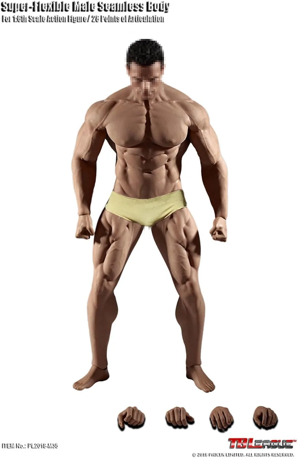 Phicen 1/6th Scale Super Flexible Male Seamless Muscle Body PL2018-M35
