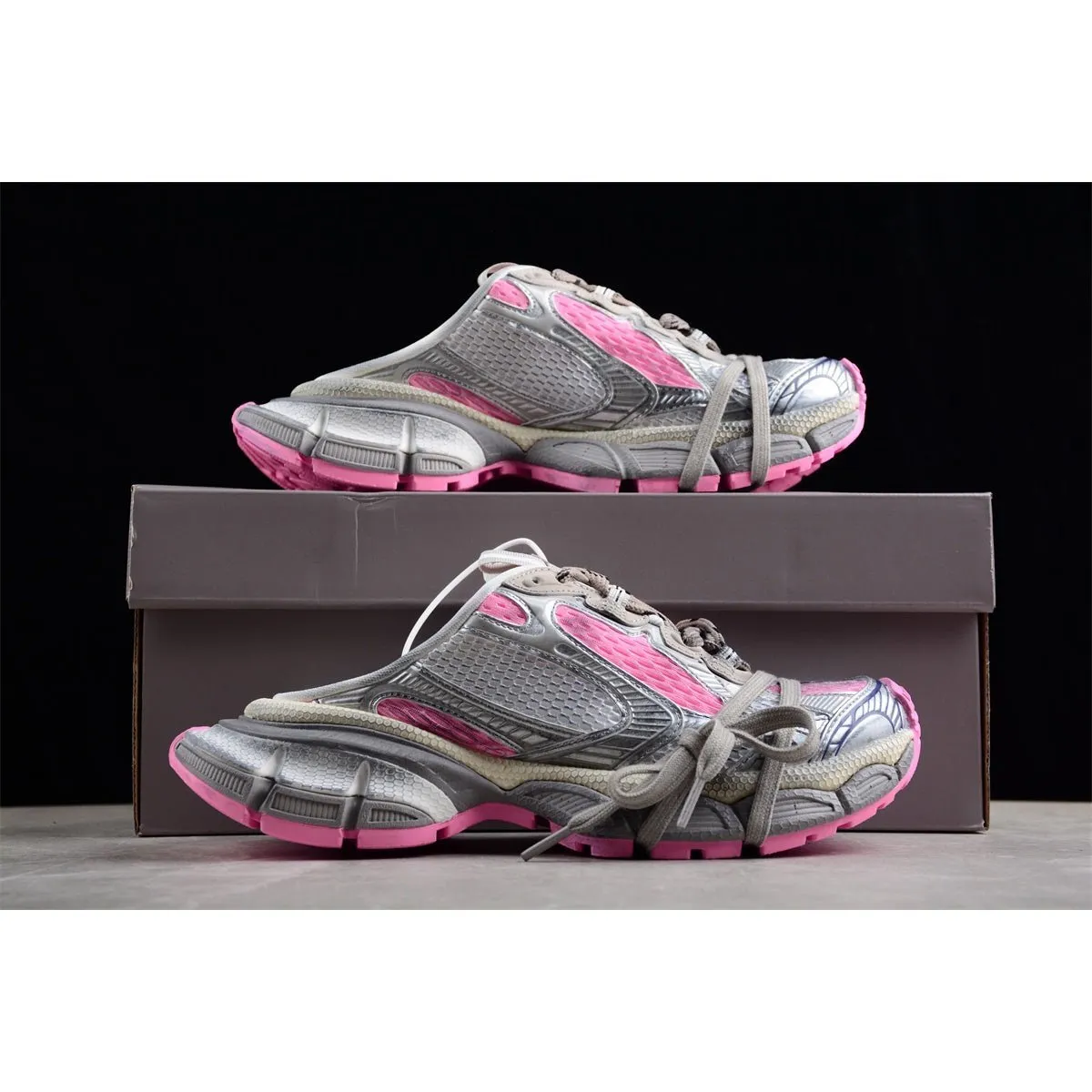 PINK GREY Festive offer Super sale BALENCIAGA x MULE 3XL