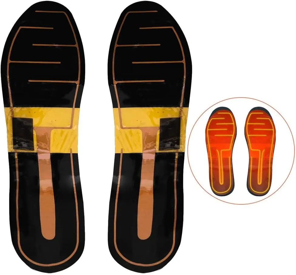 Portable USB Electric Heating Insoles Foot Warmer Washable Heated Winter Warm Shoe-pad Cuttable Thermal Insole (Color : A, Size : One Size) (A One Size)
