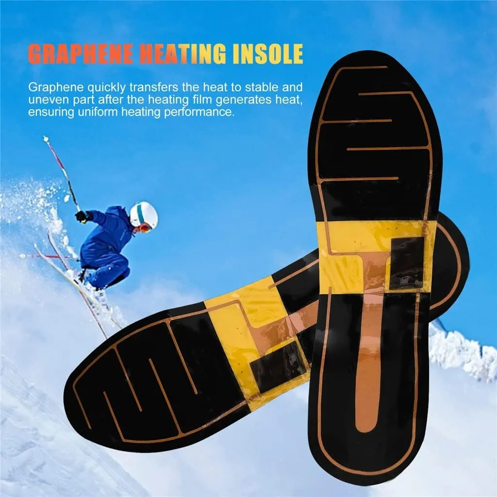 Portable USB Electric Heating Insoles Foot Warmer Washable Heated Winter Warm Shoe-pad Cuttable Thermal Insole (Color : A, Size : One Size) (A One Size)