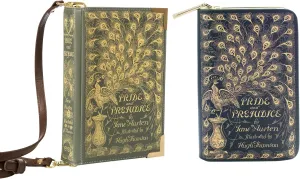 Pride and Prejudice Large Green Handbag and Zip Around Wallet Purse Bundle