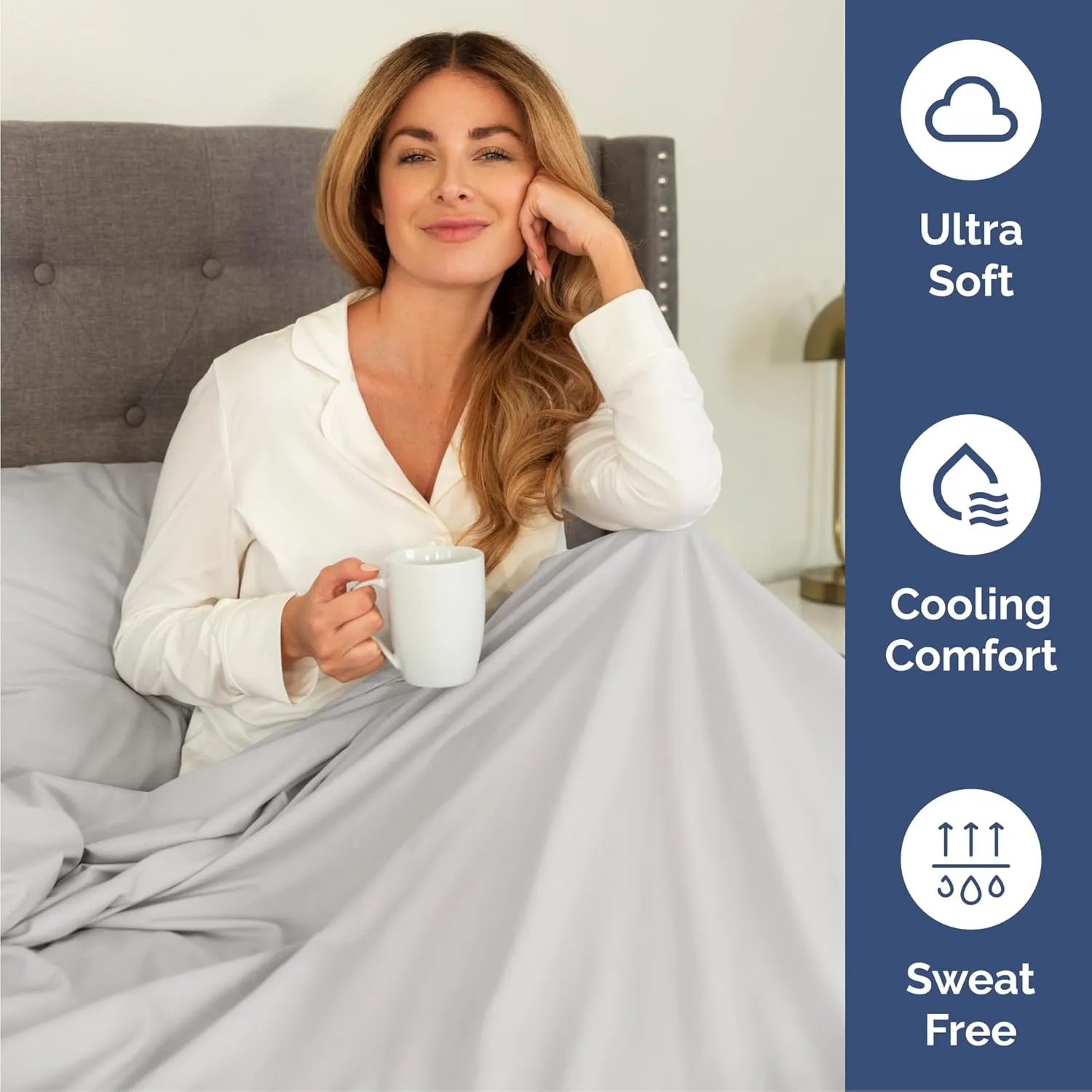 Queen 6 Piece Sheet Set - Comfy Breathable & Cooling - Ultra-Soft Hotel Luxury Bedding Set w/ 8-16 Inch Deep Pockets - 1 Flat & 1 Fitted Sheet & 4 Pillowcases - Wrinkle Free & Easy Care - French Grey