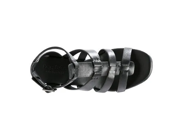 RAG&CO Windrush Cage Wedge Leather Sandal