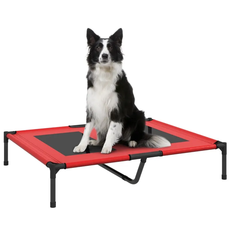 Rootz Portable Pet Bed - Lightweight Dog Bed - Raised Pet Cot - Oxford Fabric - Mesh Cover - Easy to Clean - 92cm x 76cm x 18cm
