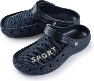 Roxoni Men’s Rubber Sport Clogs with Breathable Mesh Upper