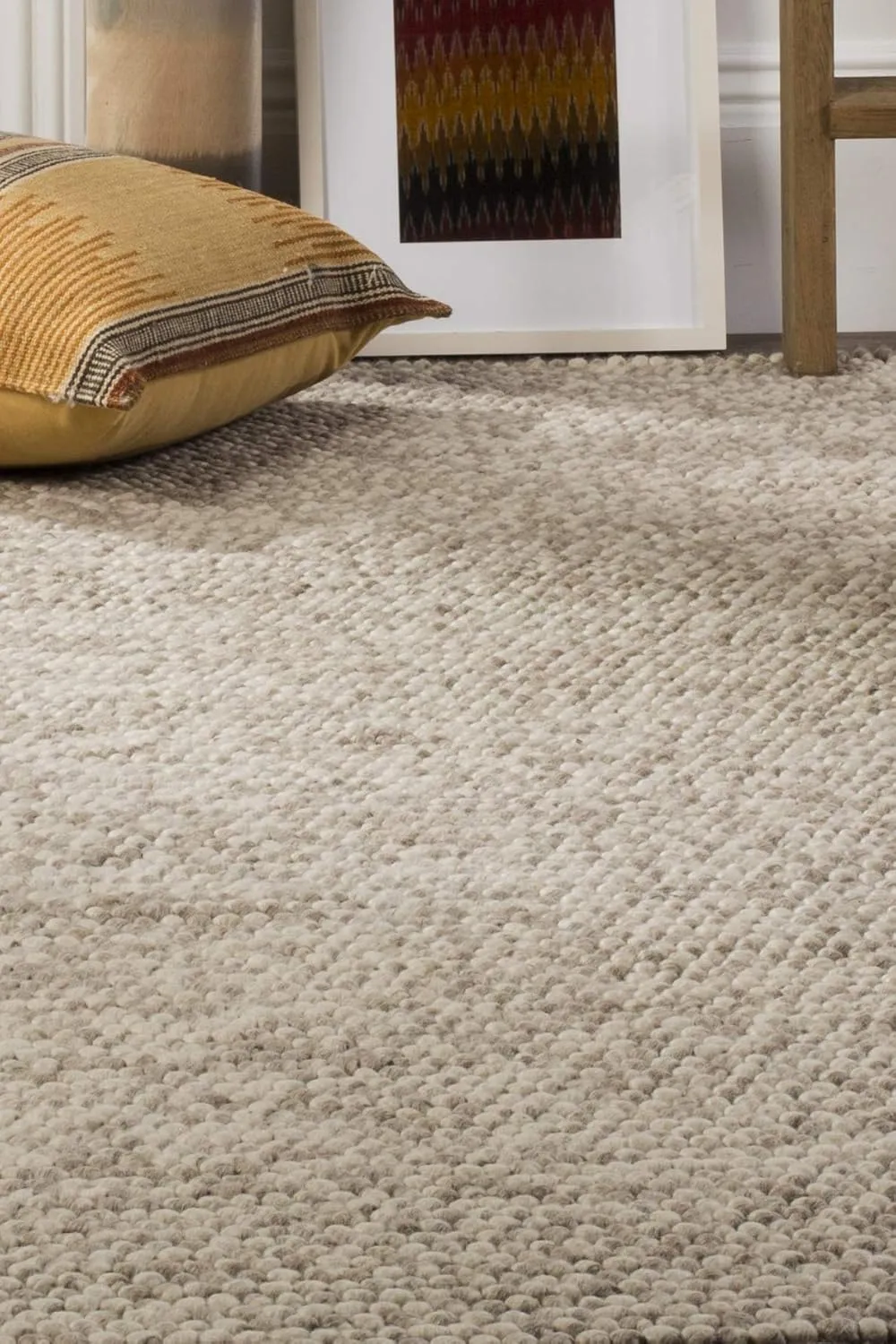 SAFAVIEH Natura Collection Accent Rug - 2' x 3', Beige, Handmade Wool, Ideal for High Traffic Areas in Entryway, Living Room, Bedroom (NAT620B)
