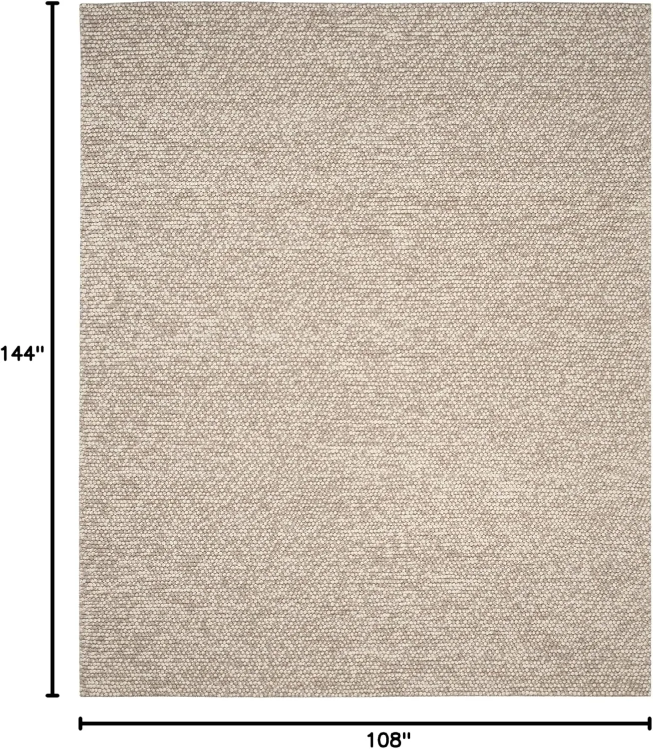 SAFAVIEH Natura Collection Area Rug - 9' x 12', Beige, Handmade Wool, Ideal for High Traffic Areas in Living Room, Bedroom (NAT620B)